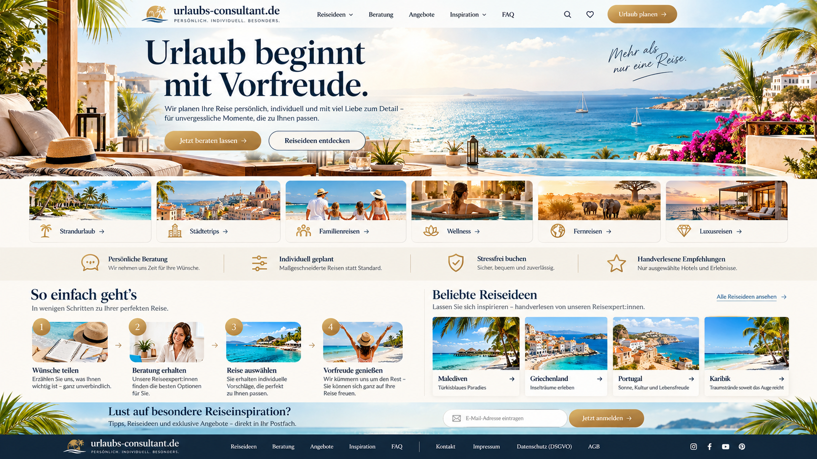 Urlaubs-Consultant – Startseitengrafik